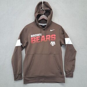 Nike Brown Bears Dri Fit Hoodie Sweatshirt Mens Medium Pullover Athletic